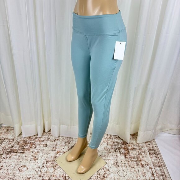 Women's Zenana Plus Size Wide Waistband Full Length Leggings Mint Green 3X - Picture 3 of 9